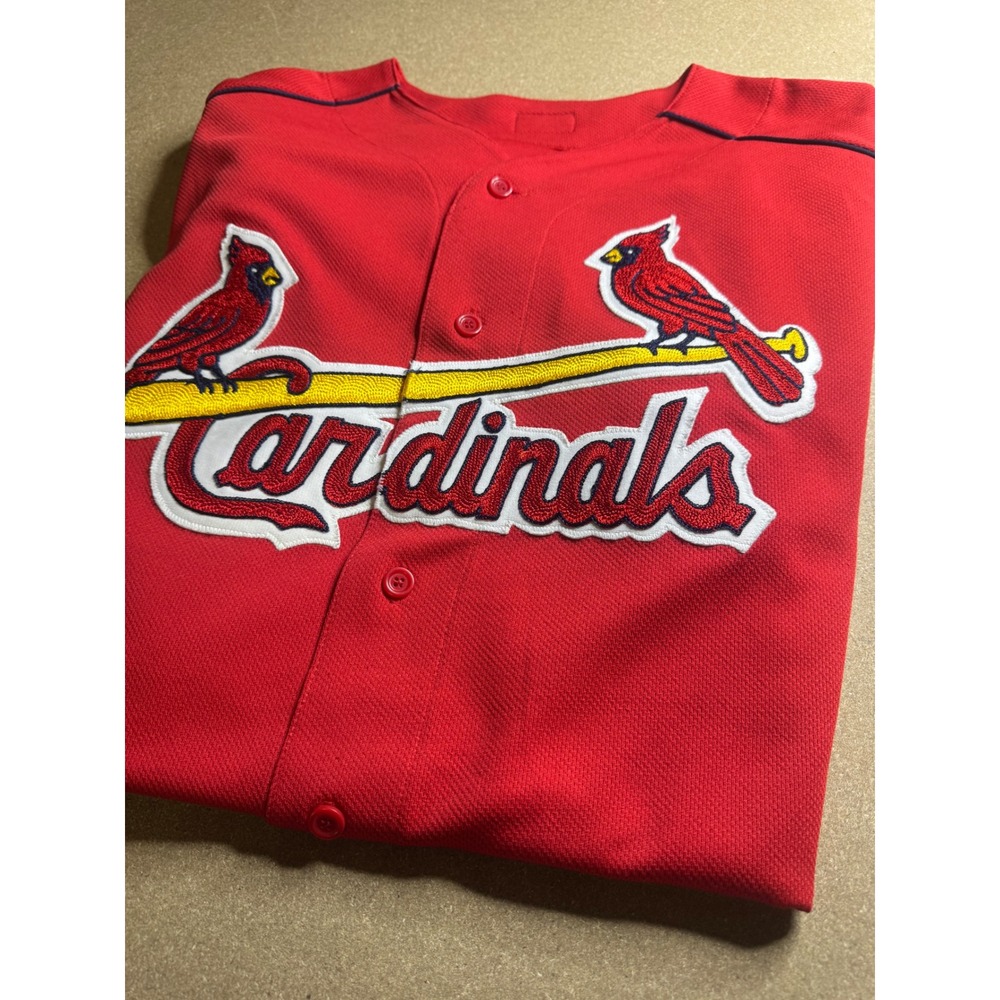 Majestic St Louis Cardinals MLB Authentic Red Jersey Mens 48 Number 9‎ Baseball